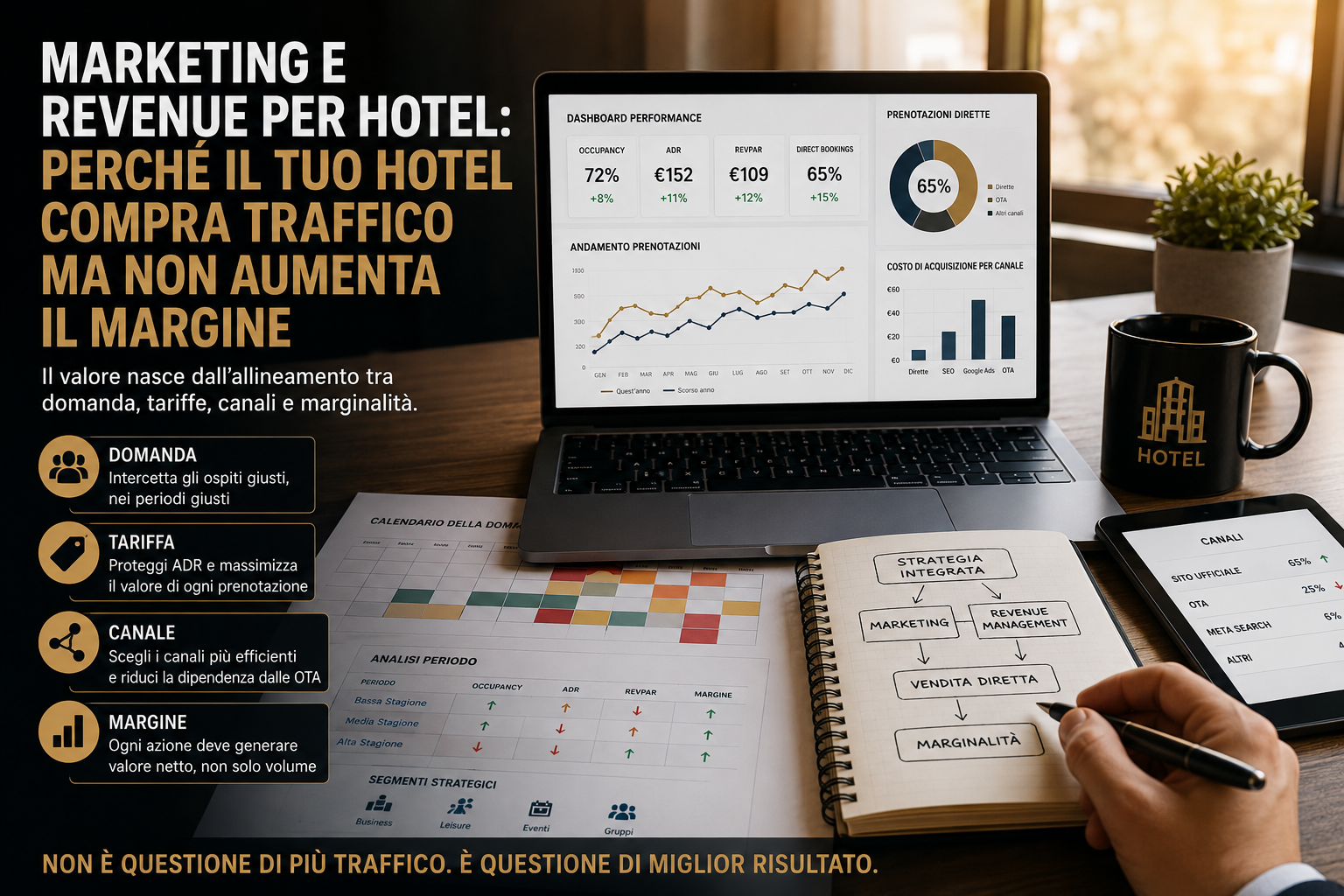 Marketing e revenue per hotel: perché il tuo hotel compra traffico ma non aumenta il margine