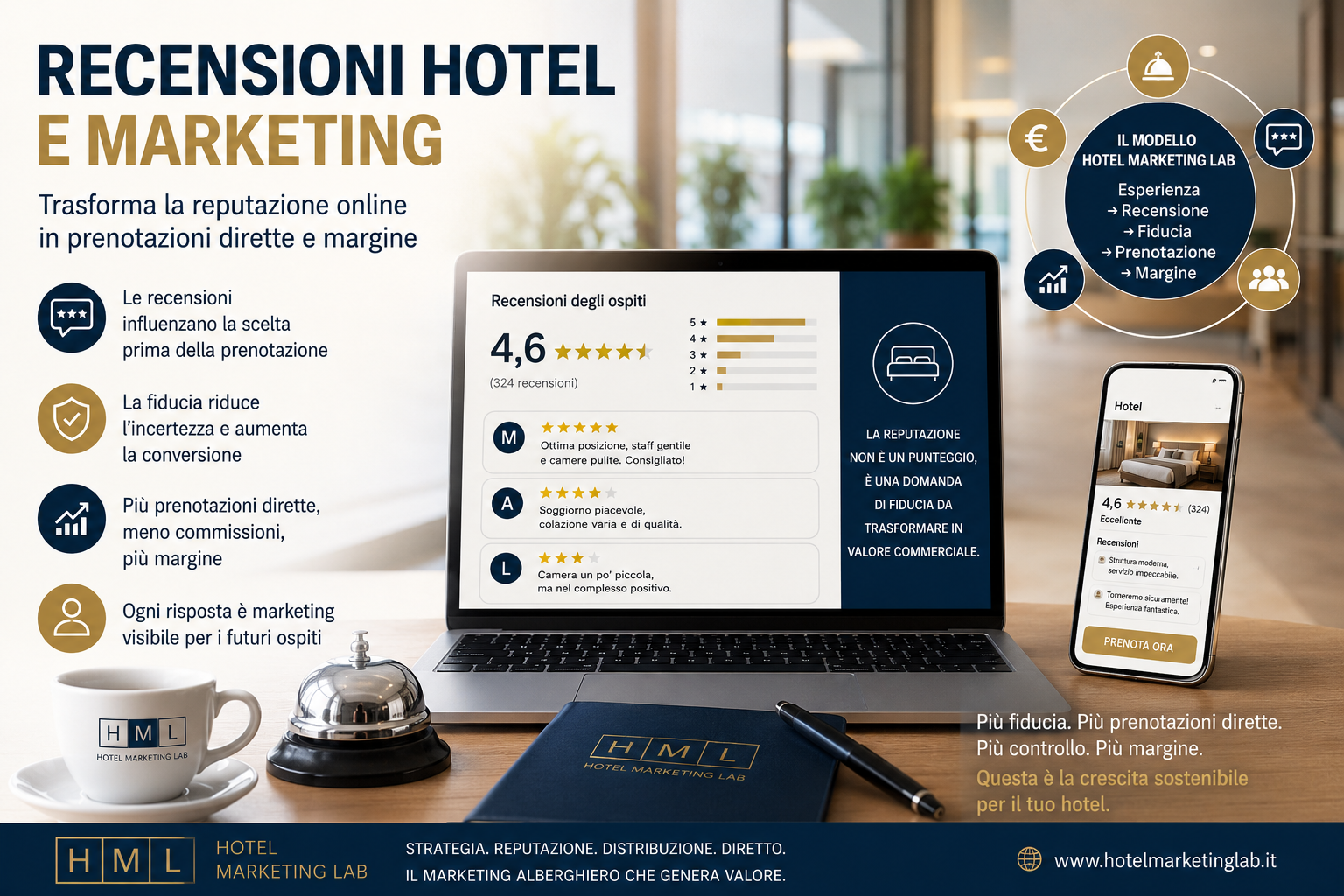 Recensioni hotel e marketing: come trasformare la reputazione online in leva commerciale