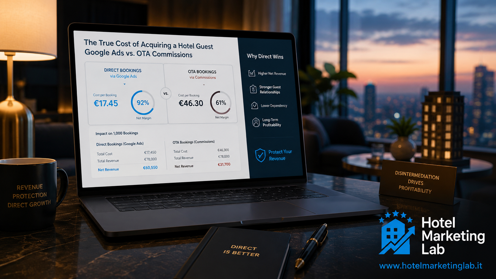 Google Ads vs commissioni OTA: quanto ti costa davvero acquisire un nuovo ospite?